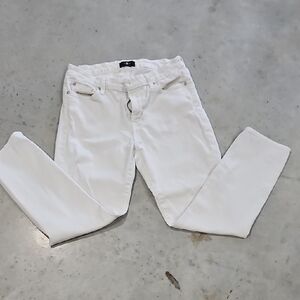 7 For All Mankind Women's Cropped White Jeans